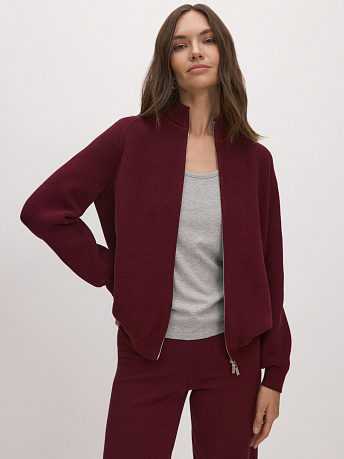 Бомбер из хлопка с воротником-стойкой Денвер