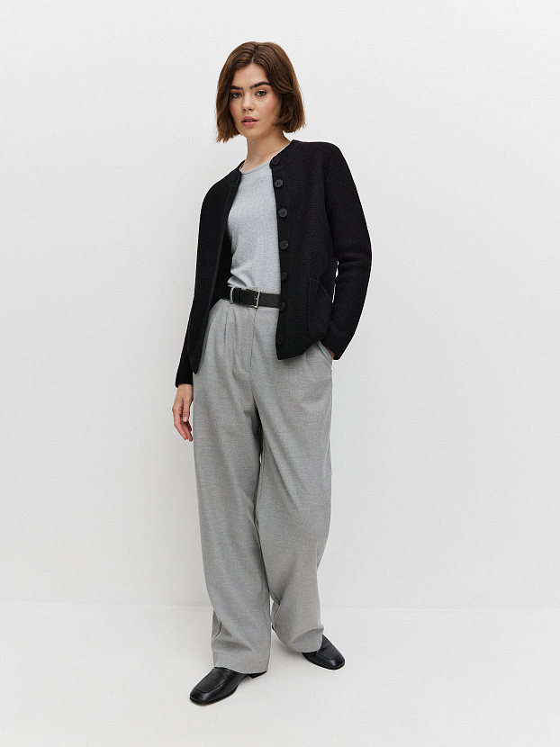 Аника кардиган трикотажный (черный, 44-46)