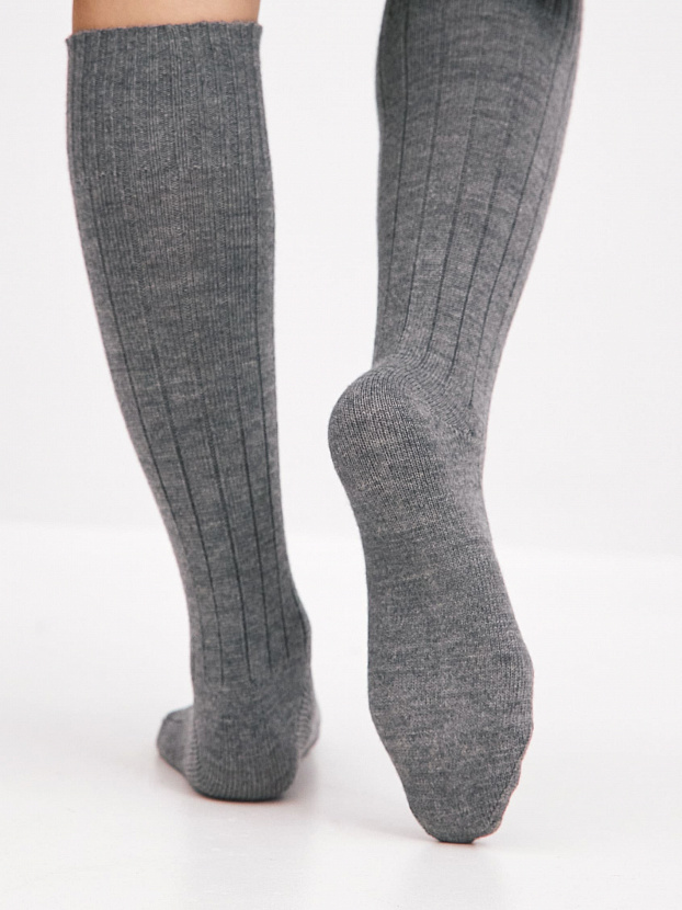 Гольфы трикотажные Степ (серый меланж, 36-40)