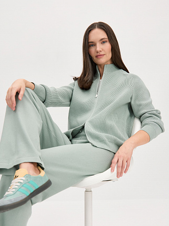 Бомбер из хлопка с воротником-стойкой Денвер