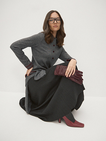 Джемпер поло из шерсти мериноса с вискозой Кайли