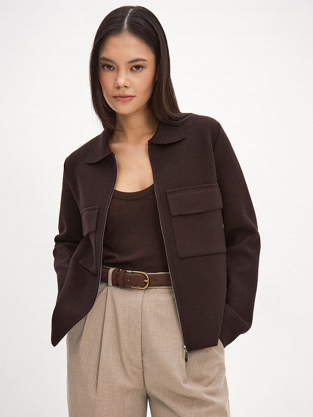 Давиль жакет трикотажный (т. коричневый, 44-46)