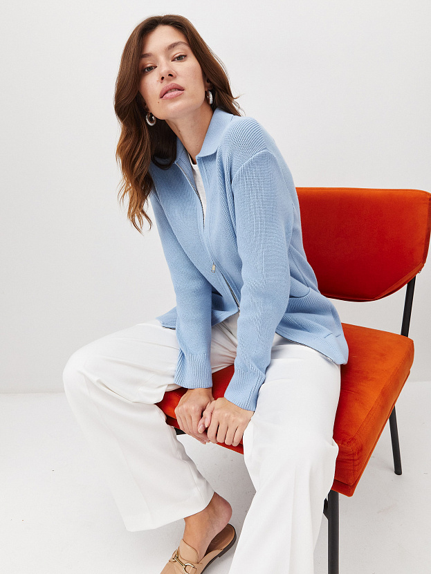 Лира кардиган трикотажный (голубой, 44-46)