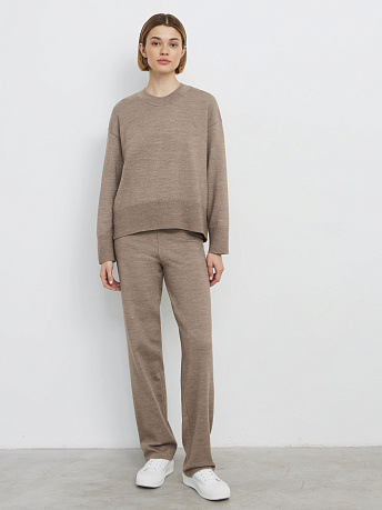 Брюки с шерстью мериноса и вискозой Сатурн