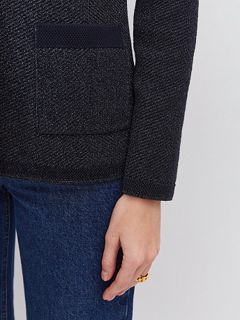 Жакет полуприталенный с люрексом Шайн