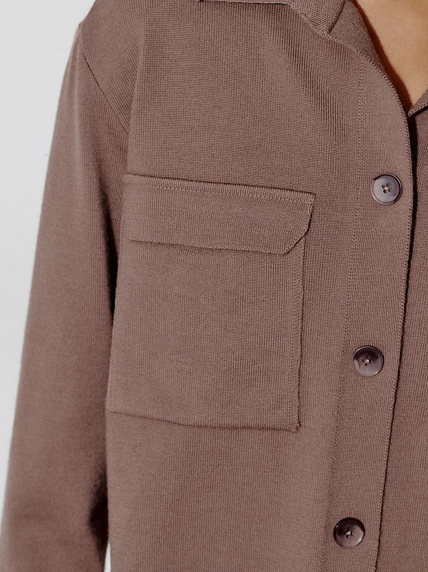 Джемми костюм ( рубашка+брюки ) трикотажный (какао, 40-42/164-170)