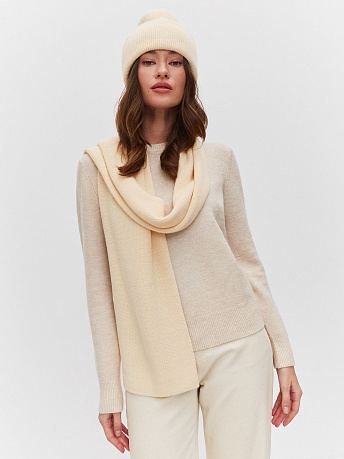 Комплект из шапки и шарфа из шерсти мериноса Ботаника