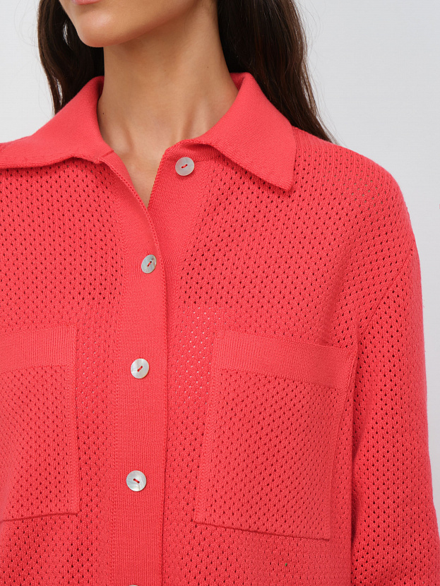 Джули кардиган трикотажный (глубокий коралловый, 44-46)