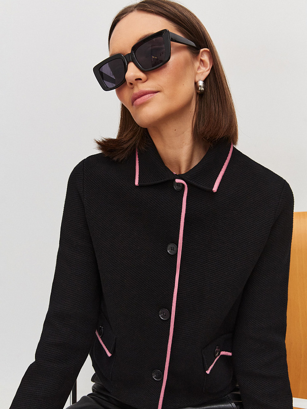 Элира жакет трикотажный (черный, 44-46)