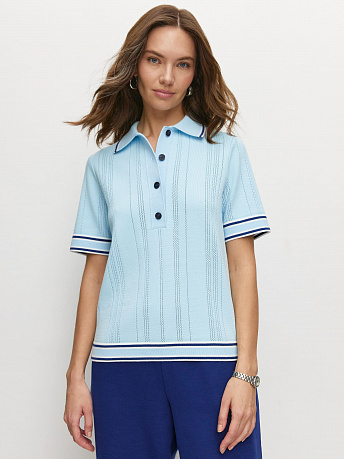 Футболка-поло с акцентными полосками Данте