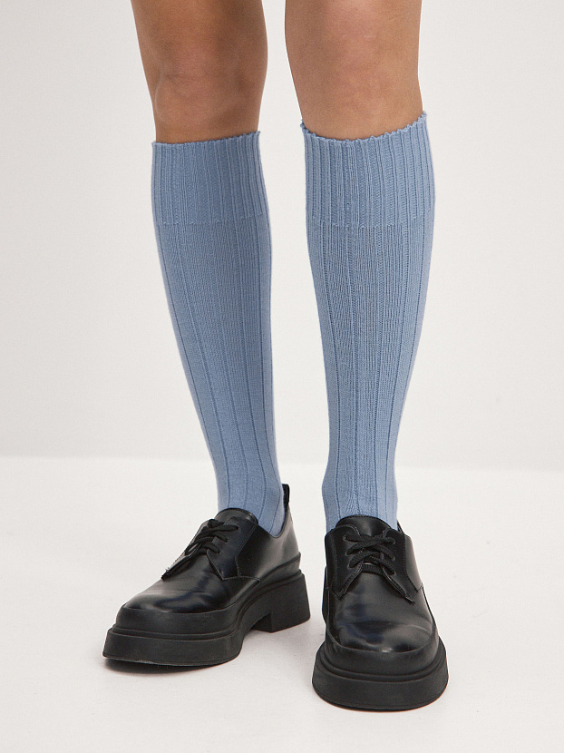 Гольфы трикотажные Степ (серо-голубой, 36-40)