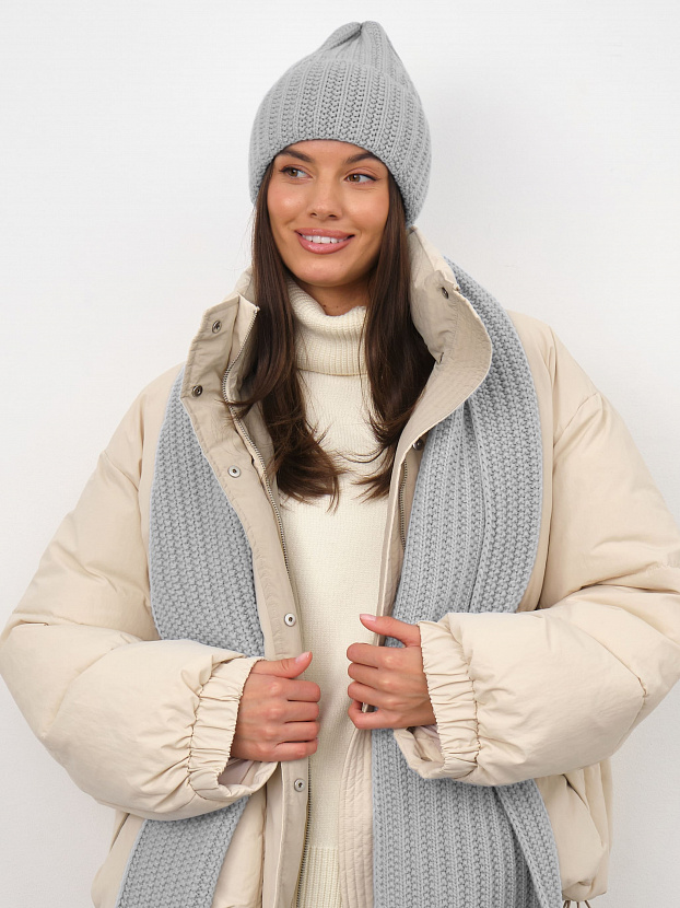 Черри шапка трикотажная (св. серый, 56-58)