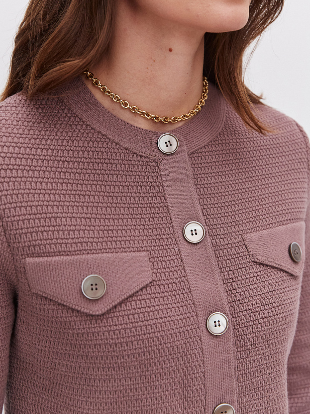 Шарм жакет трикотажный (кофейный, 46)