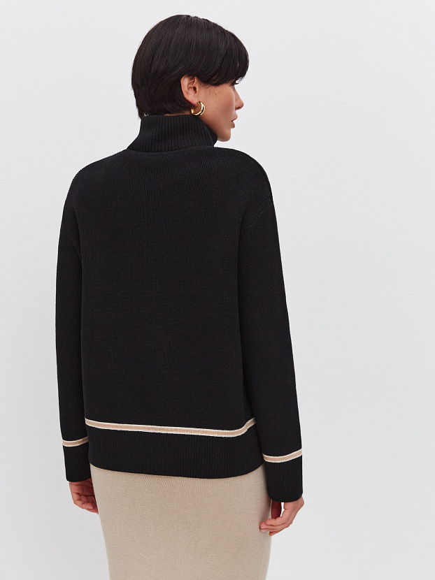 Бельгия джемпер трикотажный (черный/золото, 44-46)