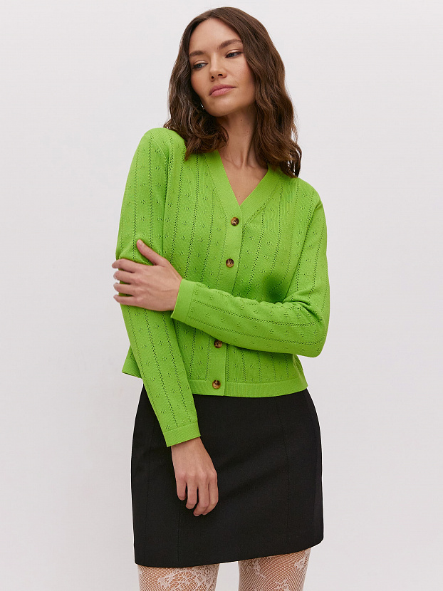 Джеси кардиган трикотажный (салатовый, 46)