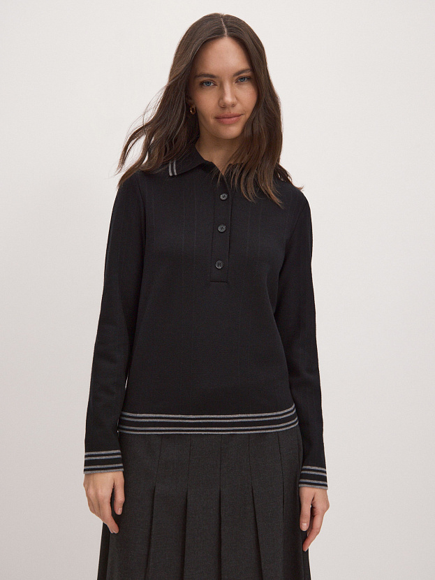 Кайли джемпер трикотажный (черный, 44-46)