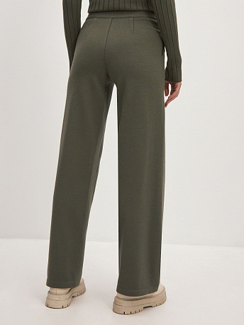 Брюки из шерсти мериноса с карманами Фуджи