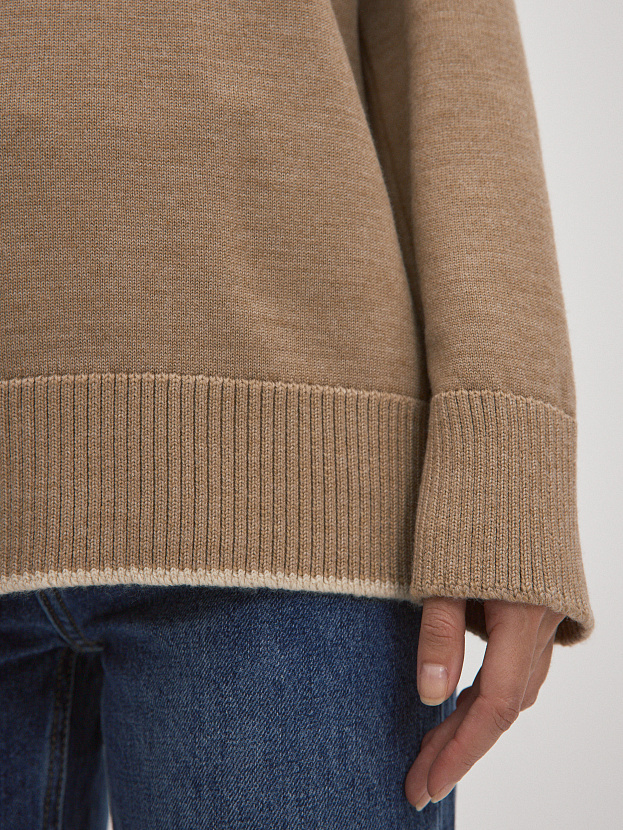 Спирит джемпер трикотажный (бежевый меланж, 44-46)