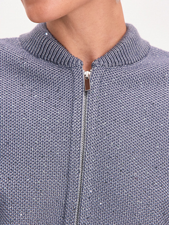 Бомбер из хлопка с пайетками Рио