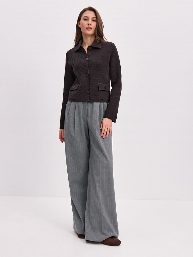 Лацио жакет трикотажный (темно-коричневый, 44-46)