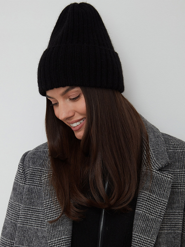 Нуга шапка трикотажная (черный, 56-58)