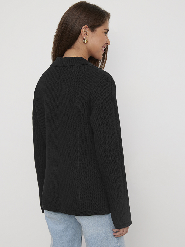 Рута жакет трикотажный (черный, 46)