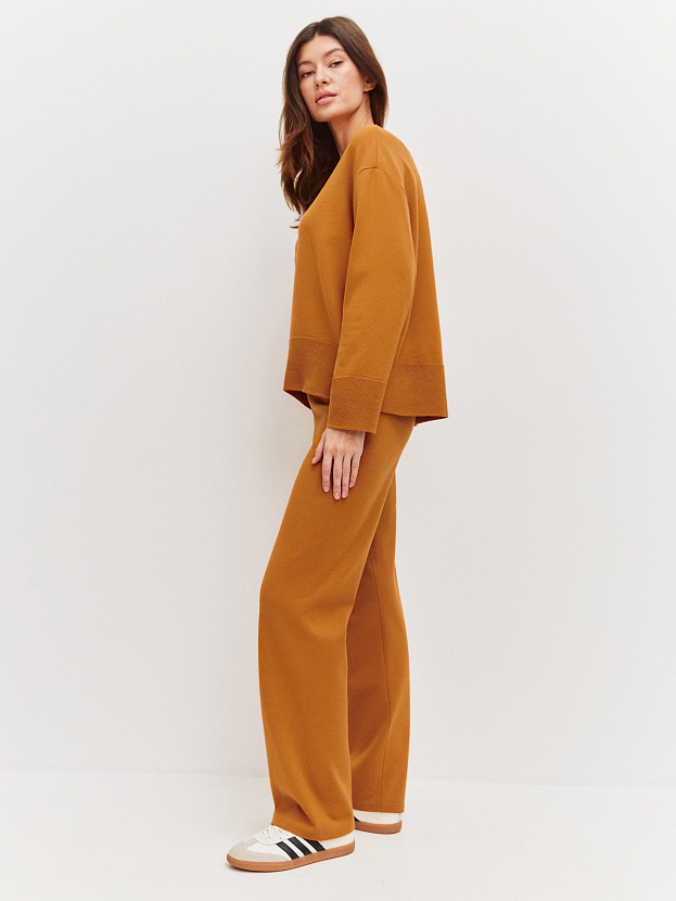 Дания костюм (джемпер+брюки) трикотажный (оранжевый, 40-42/164-170)