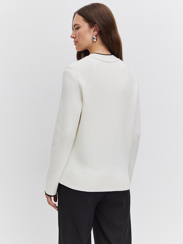 Амега кардиган трикотажный (белый, 44-46)