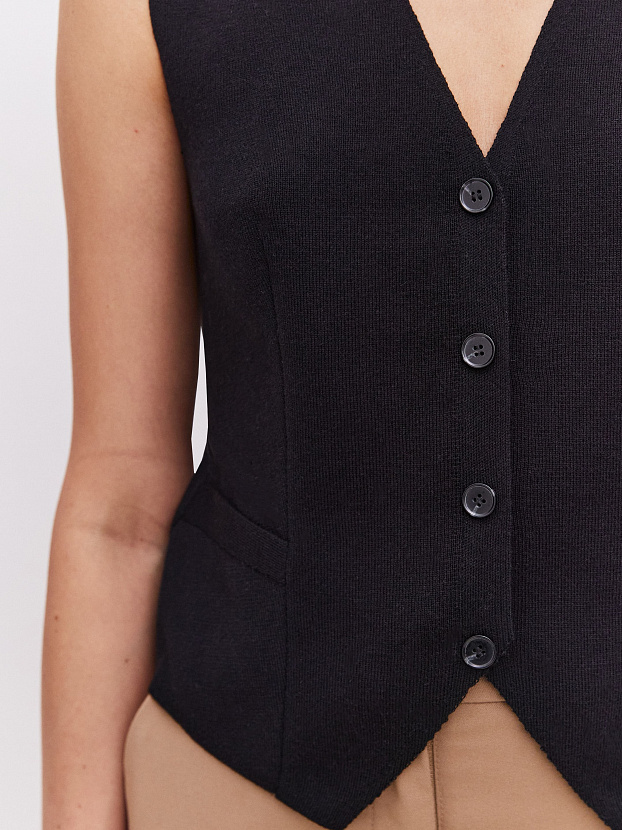 Трейси жилет трикотажный (черный, 44-46)