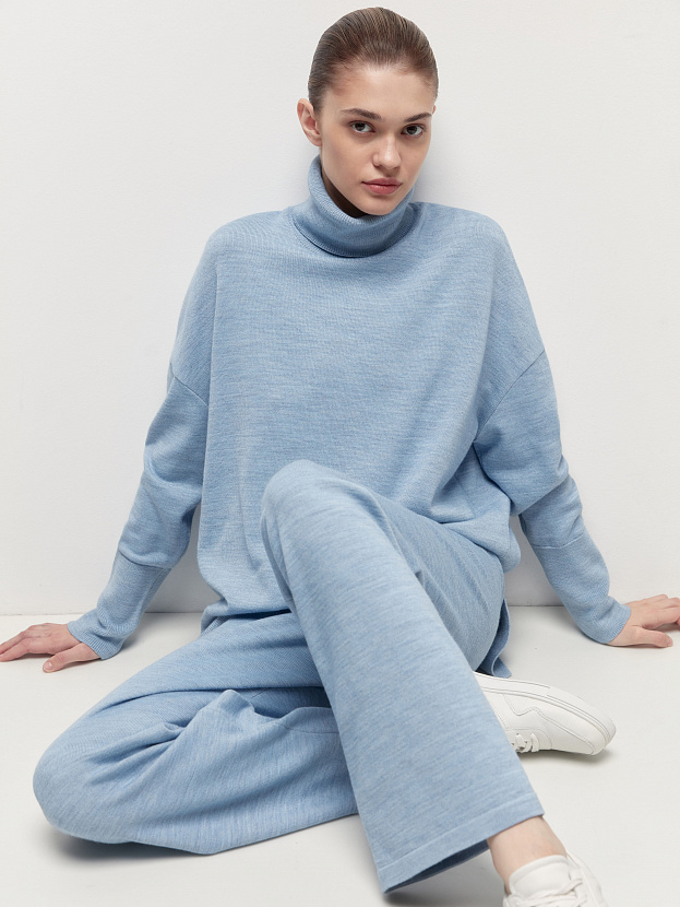 Сатурн костюм (джемпер+брюки) трикотажный (голубой, 40-42/164-170)