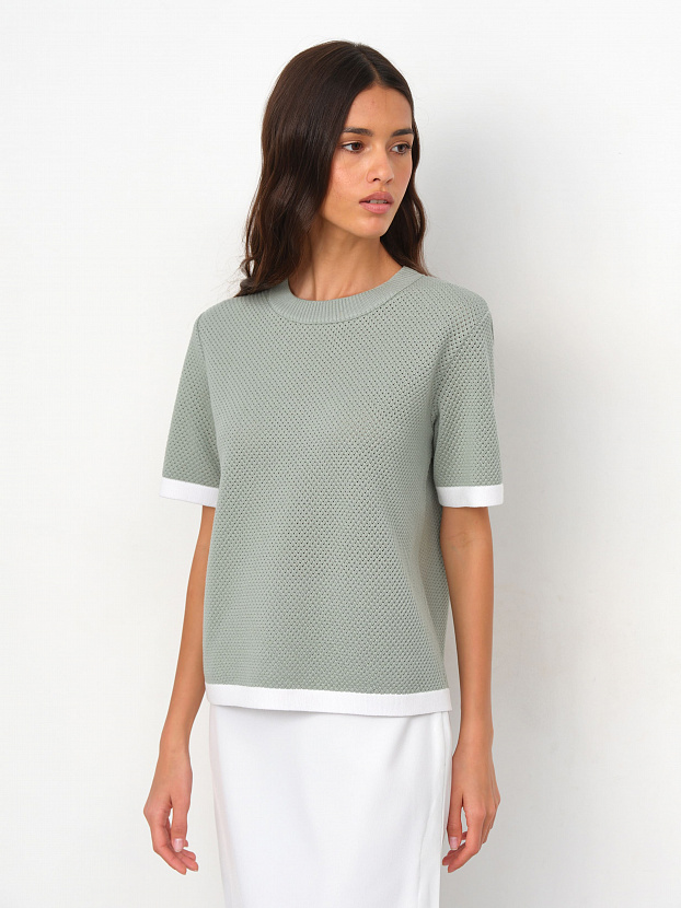 Элмонд джемпер (футболка) трикотажный (св.зеленый, 44-46)