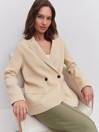 Пиджак двубортный из шерсти мериноса Фарго