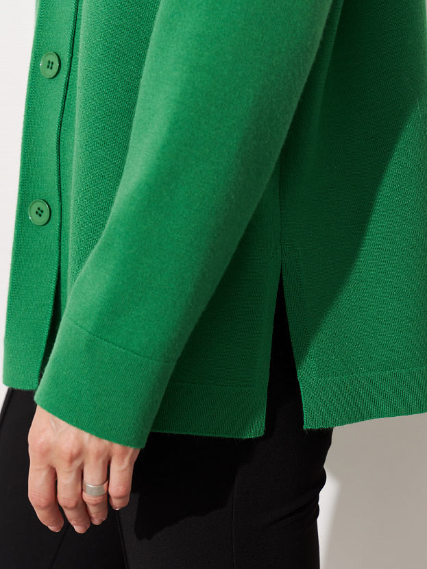 Джем кардиган (рубашка) трикотажный (ярко-зеленый, 44-46)