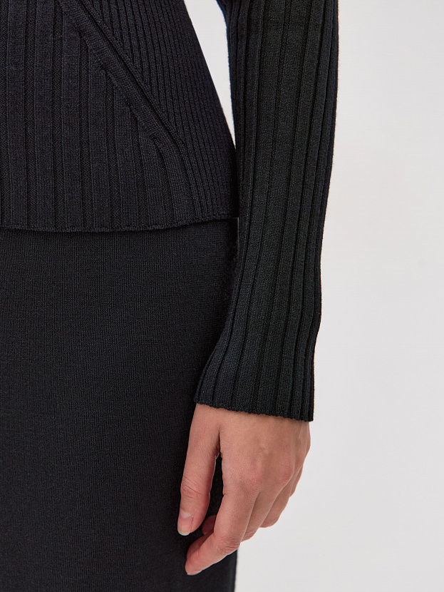 Люси водолазка трикотажная (черный, 44-46)