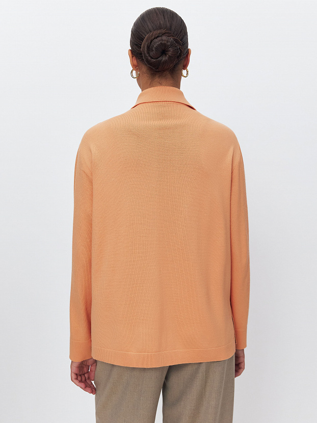 Джем кардиган (рубашка) трикотажный (св.оранжевый, 44-46)