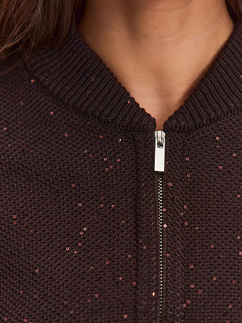 Бомбер из хлопка с пайетками Рио