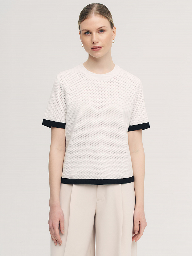 Элмонд джемпер (футболка) трикотажный (белый, 44-46)