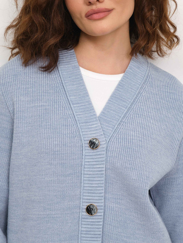 Блюз кардиган трикотажный (св.голубой, 44-46)