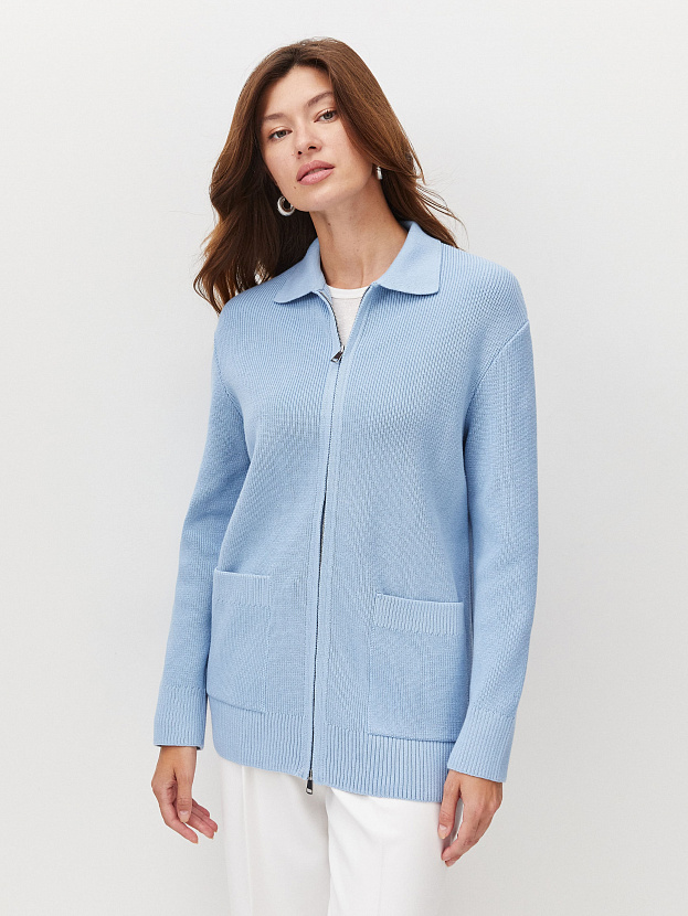 Лира кардиган трикотажный (голубой, 44-46)