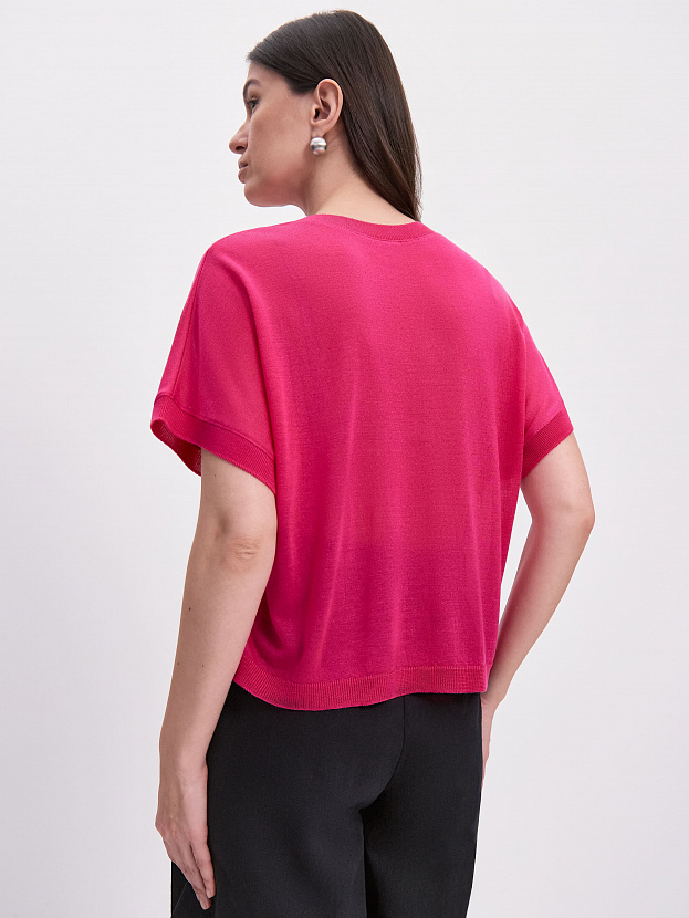 Мика джемпер (футболка) трикотажный (фуксия, One size (44-52))