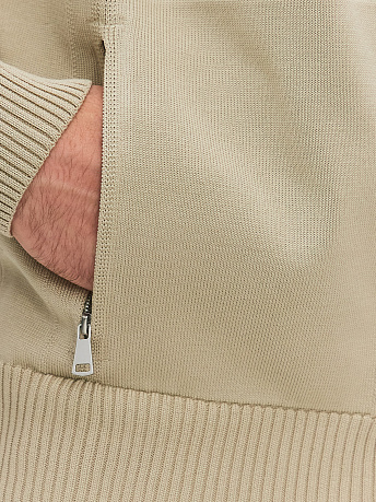 Кардиган мужской из хлопка с карманами на молнии