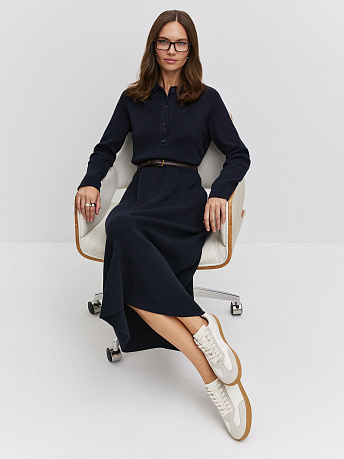 Платье-поло из хлопка и вискозы Сатори