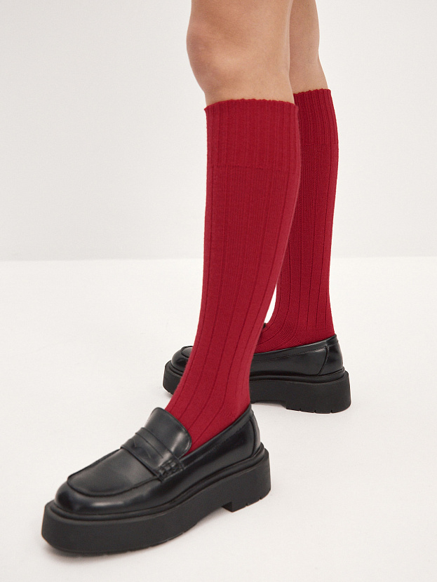 Гольфы трикотажные Степ (малиновый, 36-40)