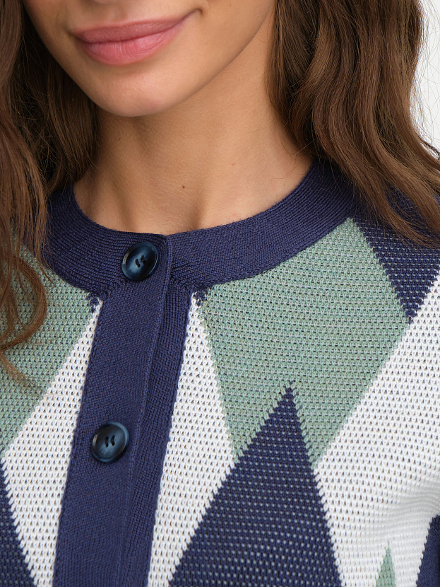 Скай жакет трикотажный (синий/св.зеленый, 44-46)