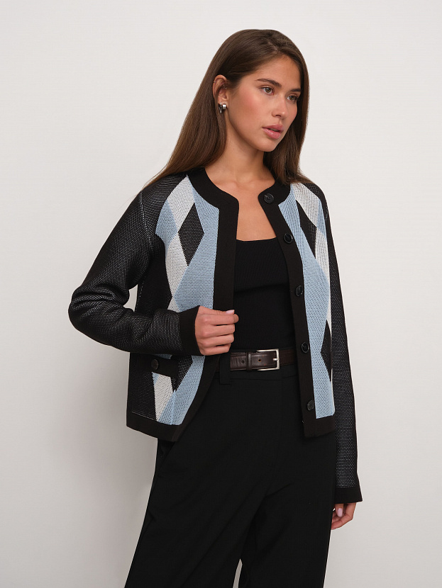 Софи жакет трикотажный (черный, 44-46)
