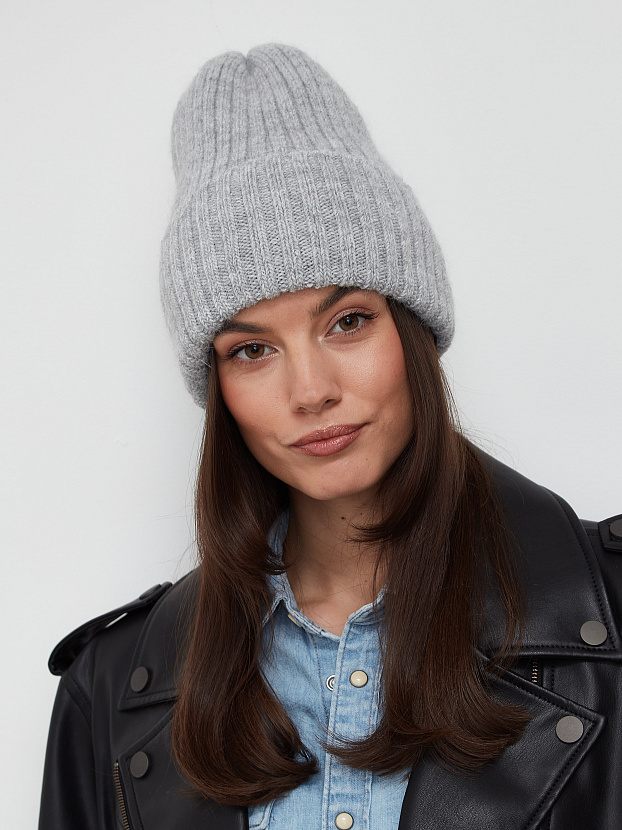 Нуга шапка трикотажная (светло-серый, 56-58)