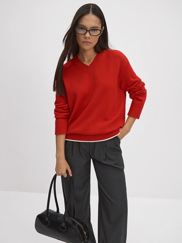 Спирит джемпер трикотажный (красный, 44-46)