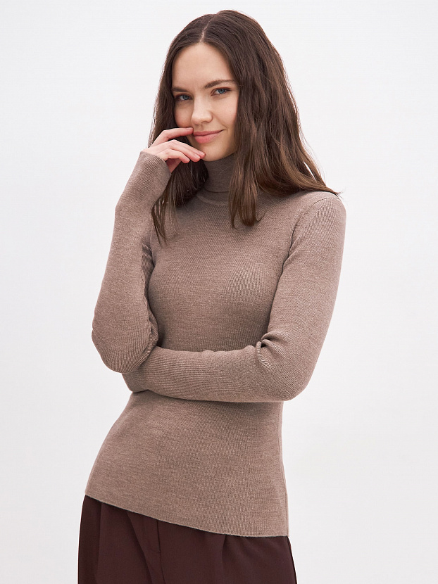 Клео водолазка трикотажная (какао, 44-46)