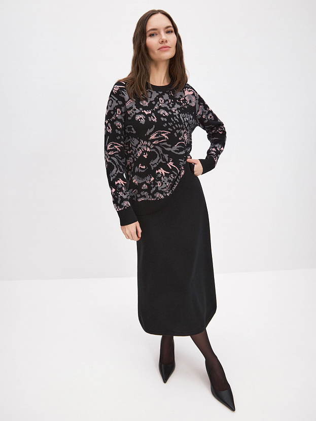 Мадлен джемпер трикотажный (черный, 44-46)