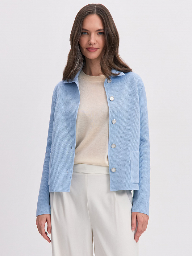 Милена жакет трикотажный (голубой, 44-46)